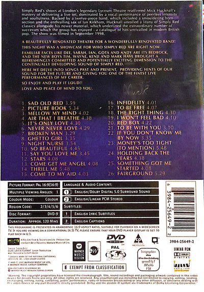 Simply Red - Live in London DVD
