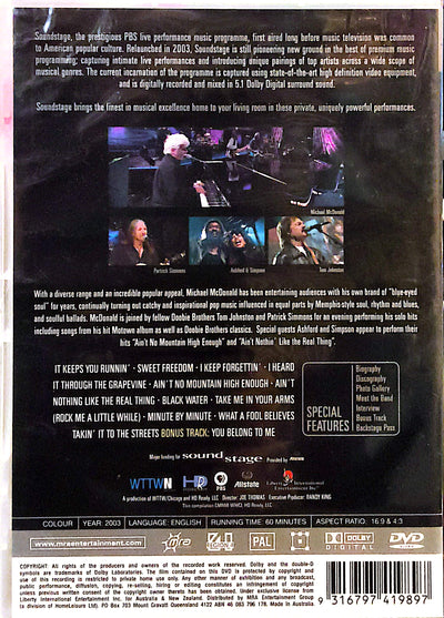 Michael McDonald & Doobie Bros – Soundstage DVD