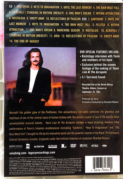 Yanni With The Royal Philharmonic Concert Orchestra – Live At The Acropolis DVD/CD