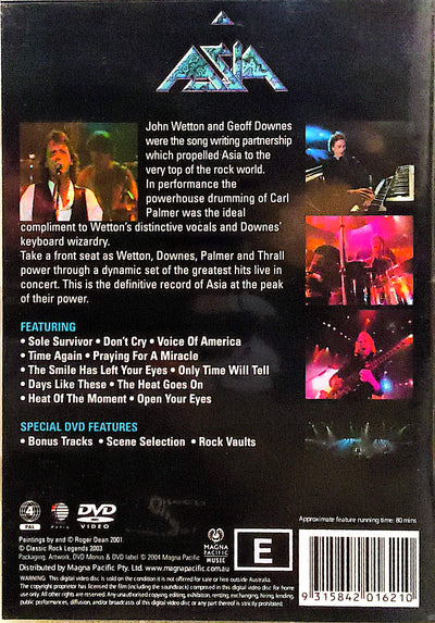 Asia - Classic Rock Legends DVD