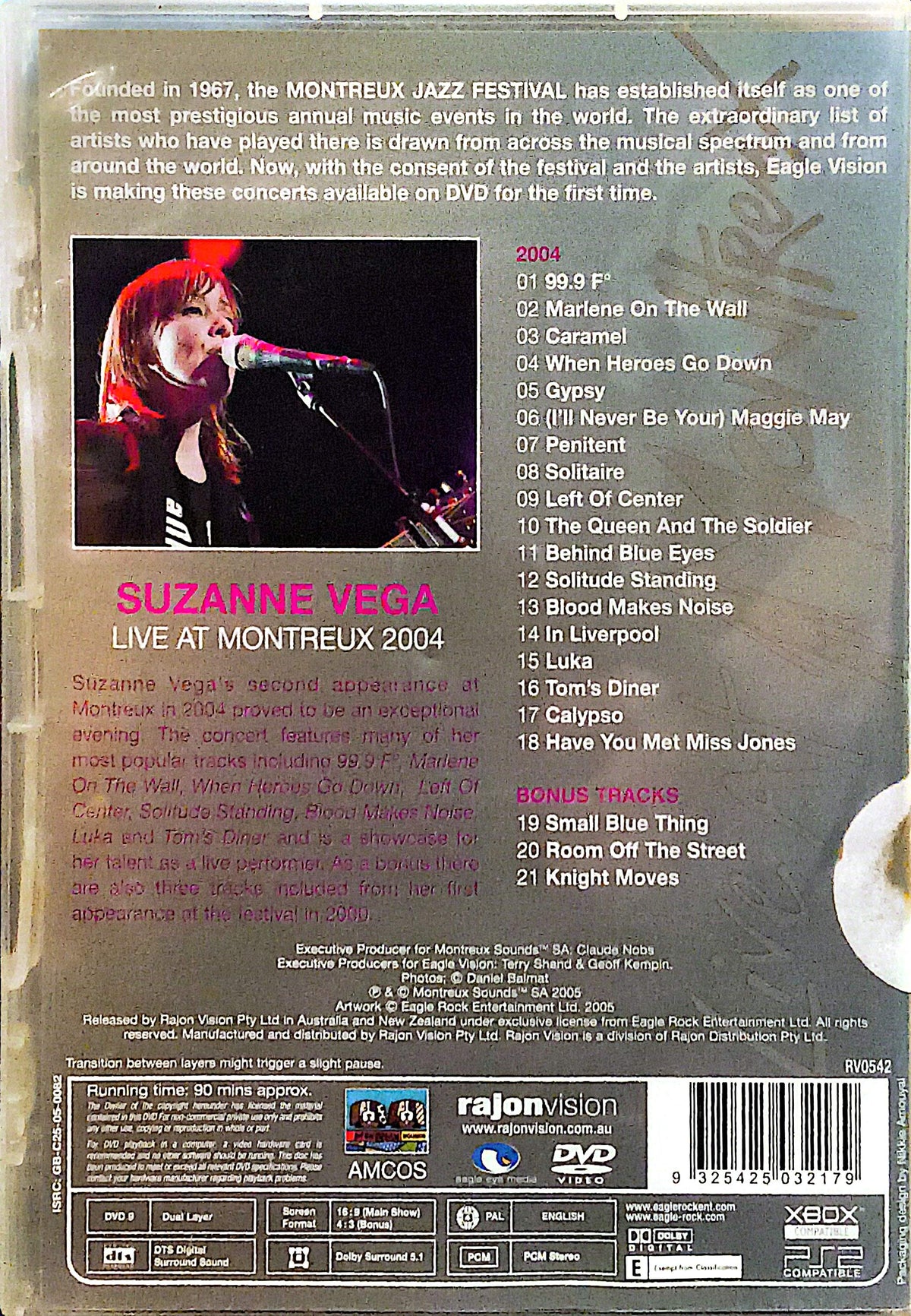 Suzanne Vega - Live At Montreux 2004 DVD