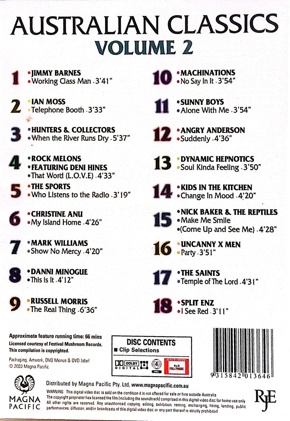 Various Artists - Australian Classics Volume 2 DVD