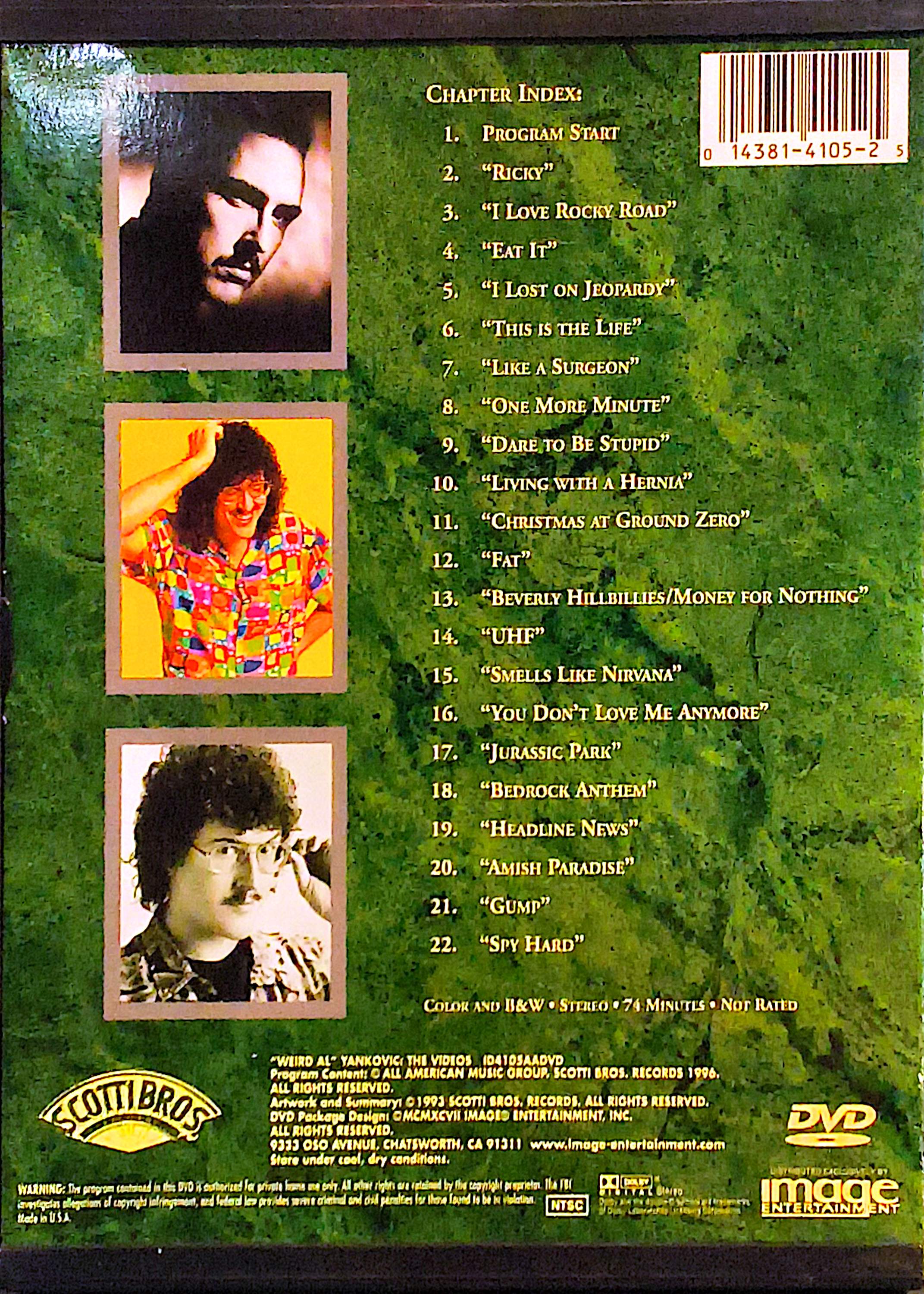 Weird Al Yankovic - The Videos DVD