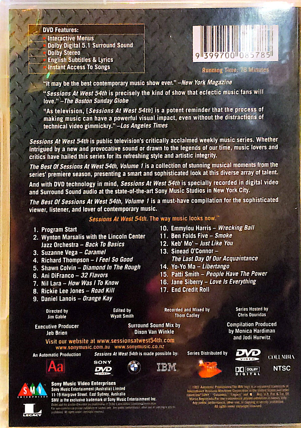 Various Artists - The Best Of Sessions At West 54th Volume 1 DVD