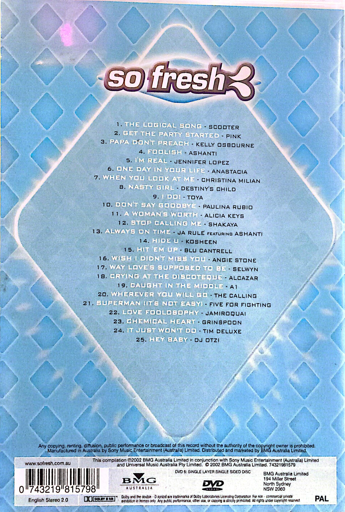 Various Artists - So Fresh: The Story Continues... 2002 DVD