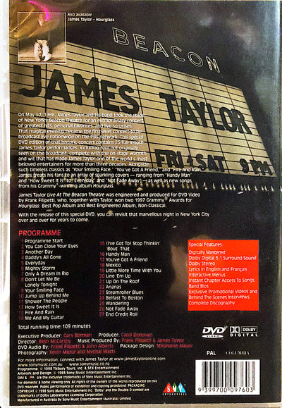 James Taylor - Live At The Beacon Theatre DVD