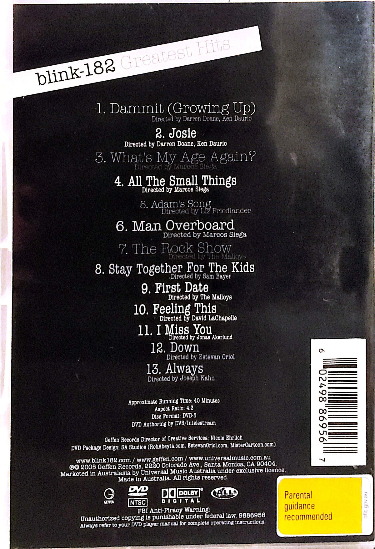 Blink-182 - Greatest Hits DVD