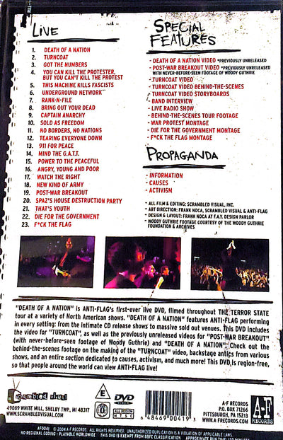Anti-Flag - Death Of A Nation DVD