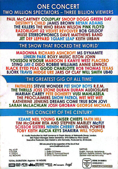 Various Artists - Live 8 2005 3DVD