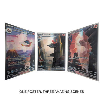Various Pokemon Trading Cards - 3D Lenticular Poster