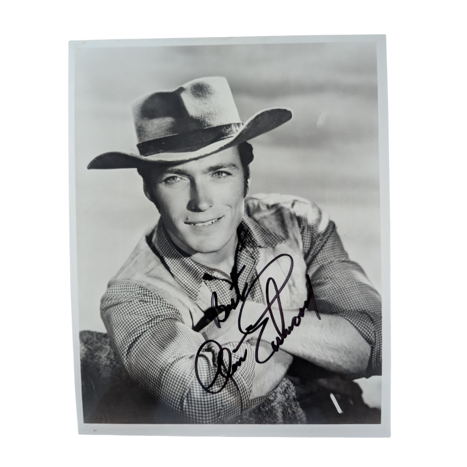 Clint Eastwood - Black & White Photo Autographed