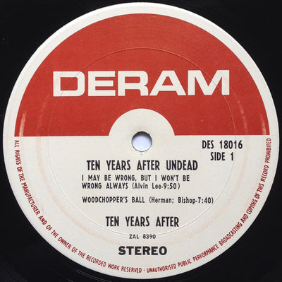 Ten Years After - Undead Vinyl LP (Used)
