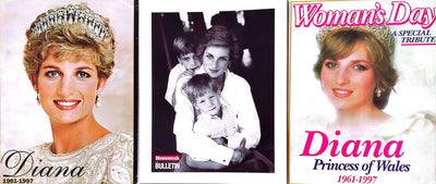 Diana Princess Of Wales - 3 x 1990s Commemorative/Tribute Magazines