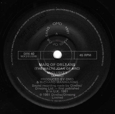 Orchestral Manoeuvres In The Dark - Maid Of Orleans (The Waltz Joan Of Arc) / Navigation 7" Vinyl Single (Used)