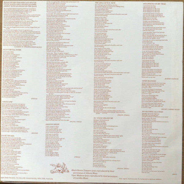 Chainsaw Sprocket Knucklehead Tank - Black Denim Trousers & Motor Cycle Boots & A Black Leather Jacket With An Eagle On The Back Vinyl LP (Used)