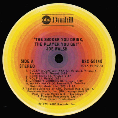 Joe Walsh - The Smoker You Drink, The Player You Get Reissue Vinyl LP (Used)