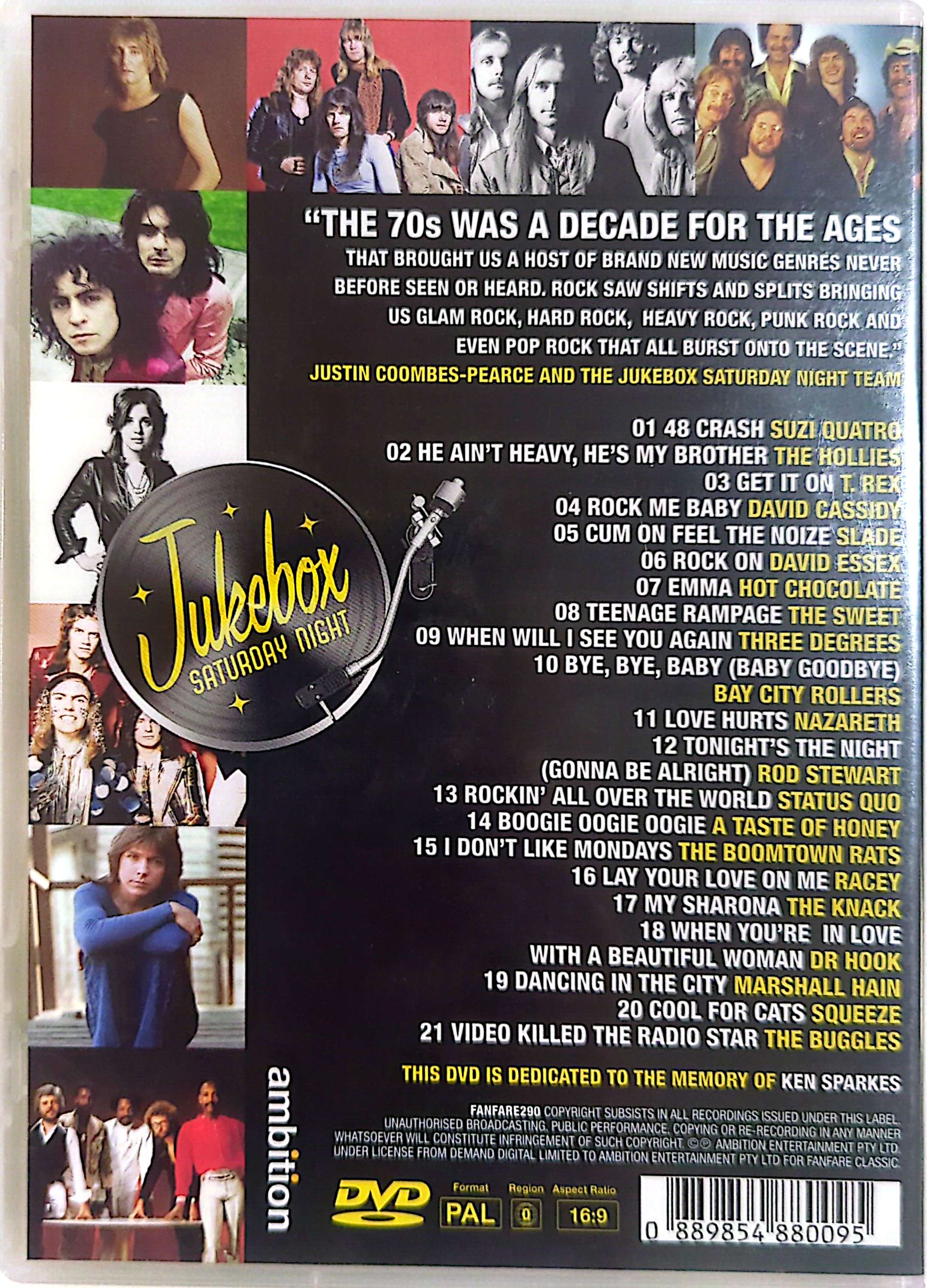 Various Artists - Jukebox Saturday Night Sounds Of The 70s DVD