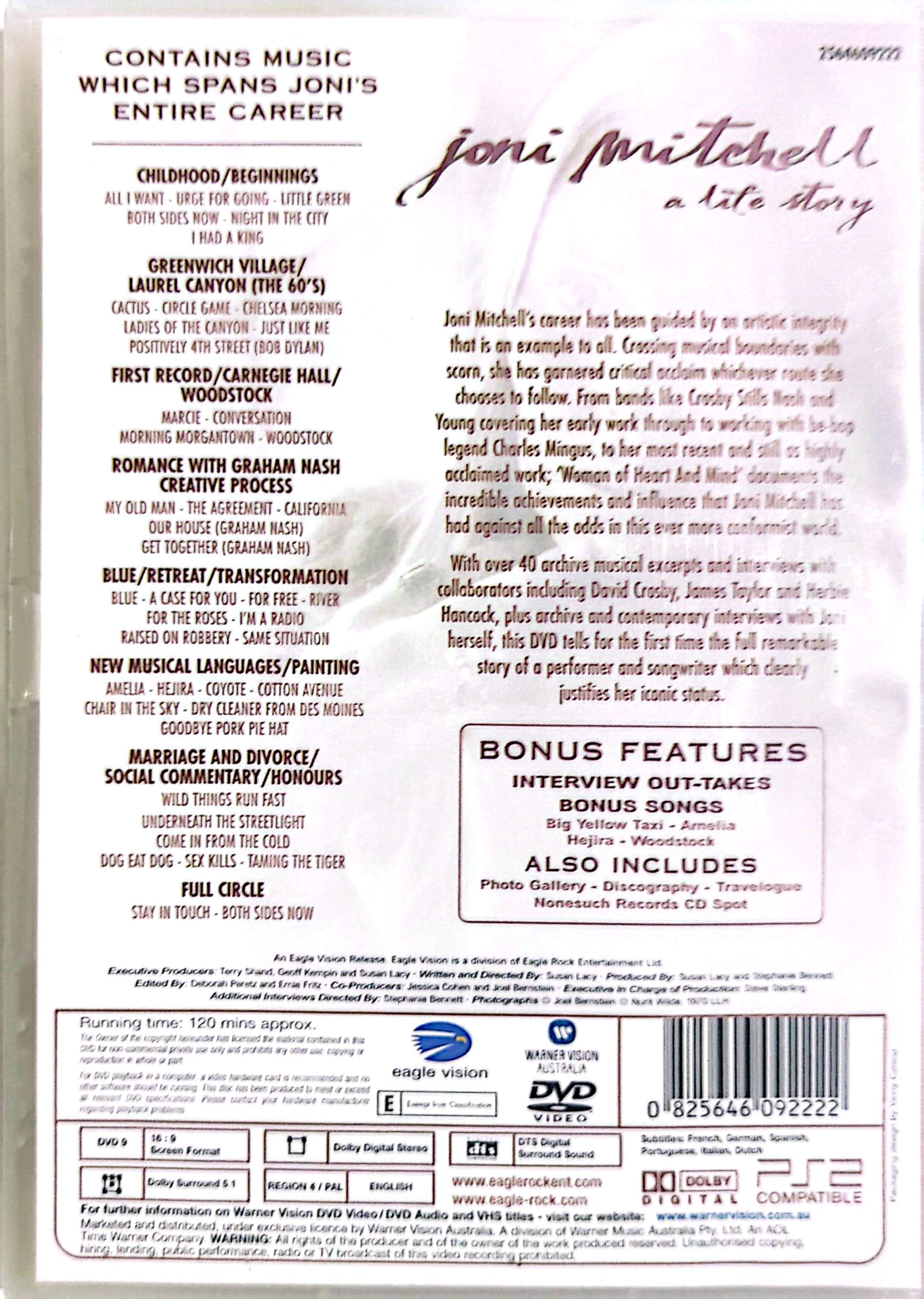 Joni Mitchell - A Life Story DVD