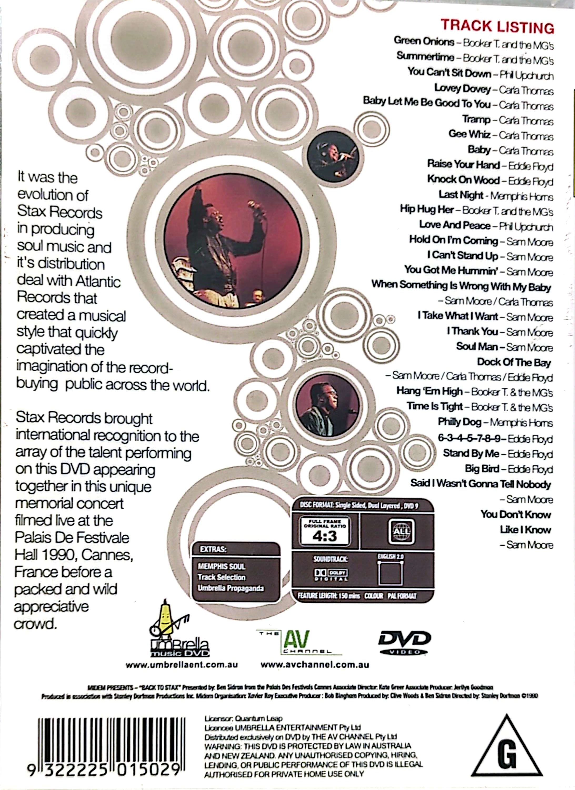 Various Artists - Soul Collection Back to Stax DVD