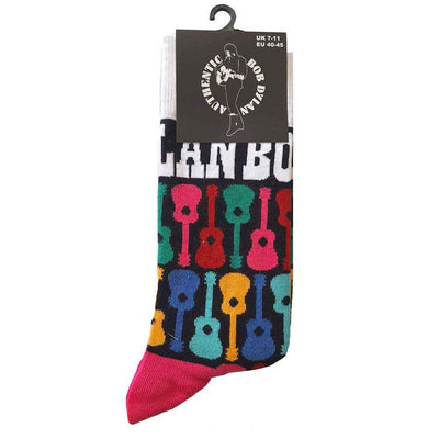 Bob Dylan - Multicolour Guitar Unisex Socks