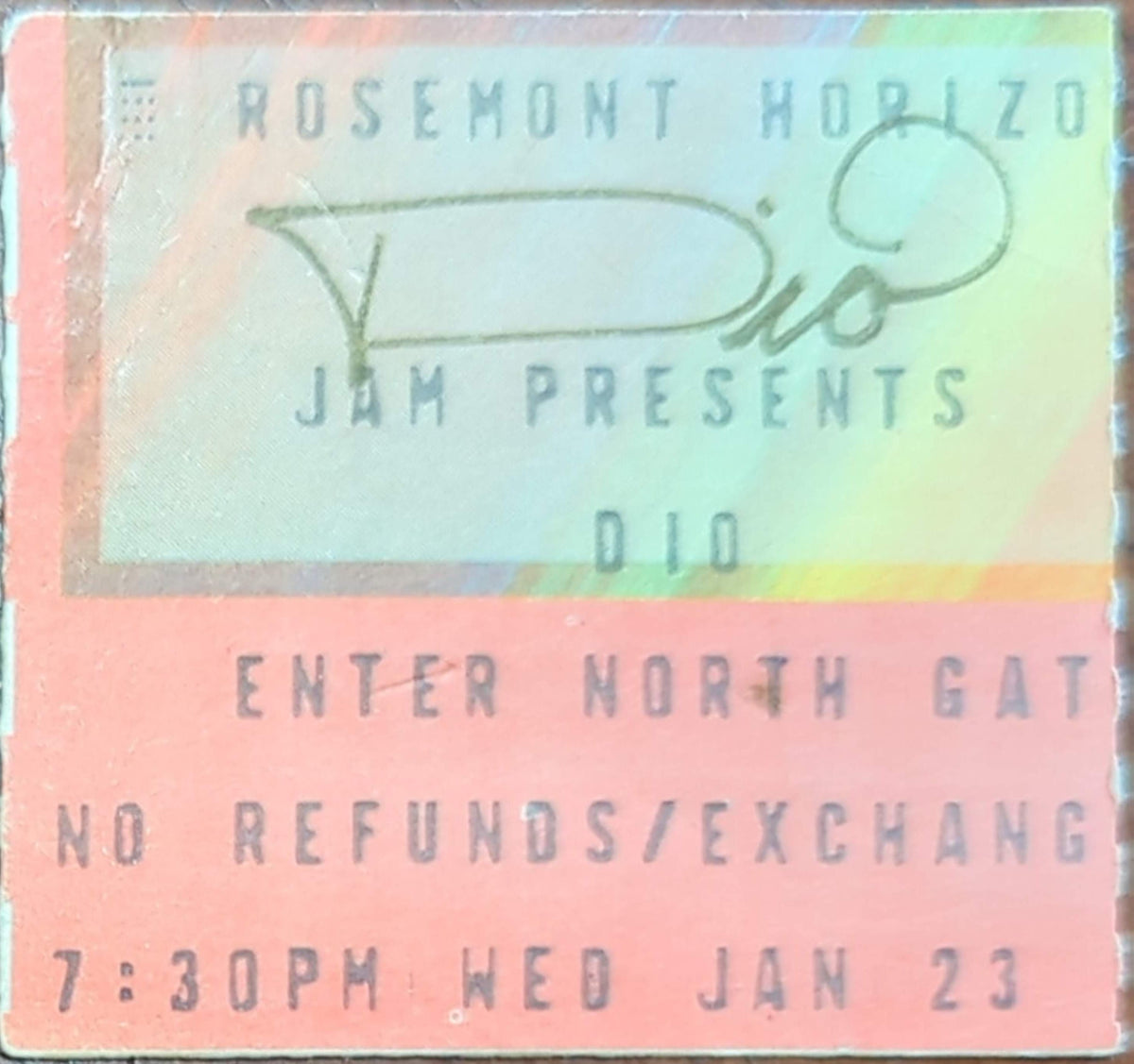 Dio - 1985 Original Vintage Concert Ticket Seat