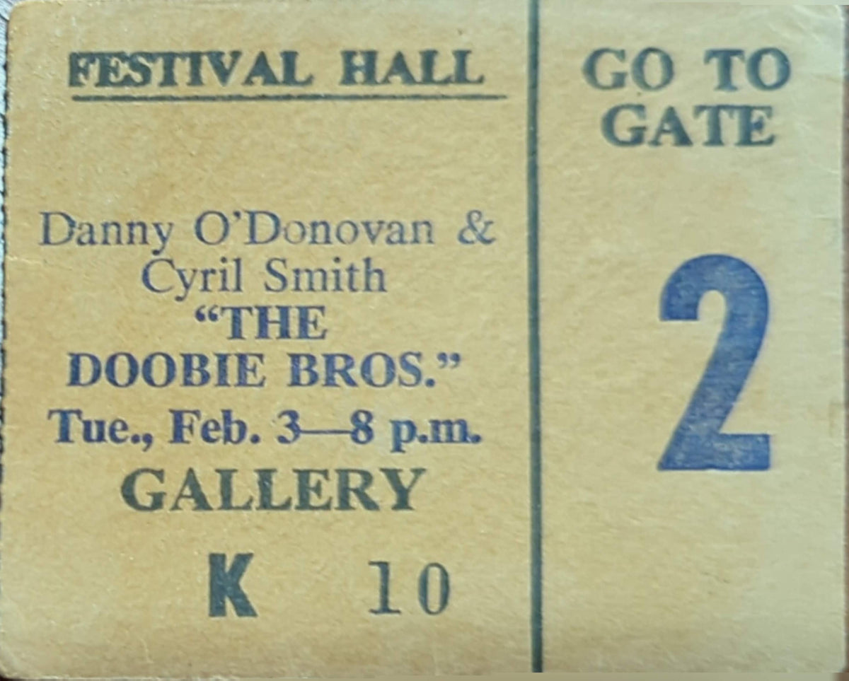 Doobie Brothers - 1976 Original Vintage Concert Ticket Seat #K10