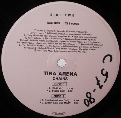 Tina Arena - Chains (The Remixes!) Vinyl LP (Used)