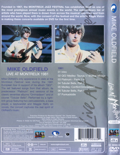 Mike Oldfield - Live At Montreux 1981 DVD (New)