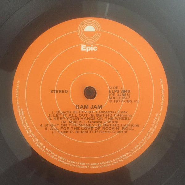 Ram Jam - Ram Jam Vinyl LP (Used)