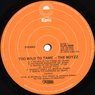 Boyzz - Too Wild To Tame Vinyl LP (Used)