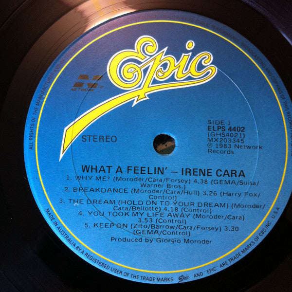 Irene Cara - What A Feelin' Vinyl LP (Used)