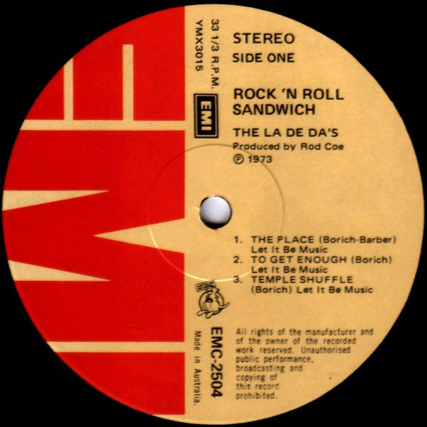 La De Das - Rock And Roll Sandwich Vinyl LP (Used)