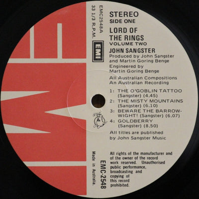 John Sangster - Lord Of The Rings Vol. 2 Vinyl 2LP (Used)