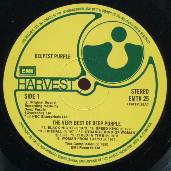 Deep Purple - Deepest Purple The Very Best Of Deep Purple Vinyl LP (Used)