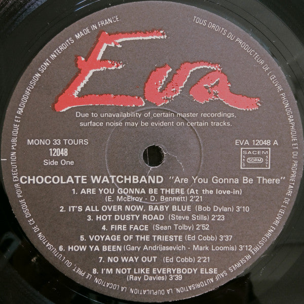 Chocolate Watchband - Are You Gonna Be There Vinyl LP (Used)