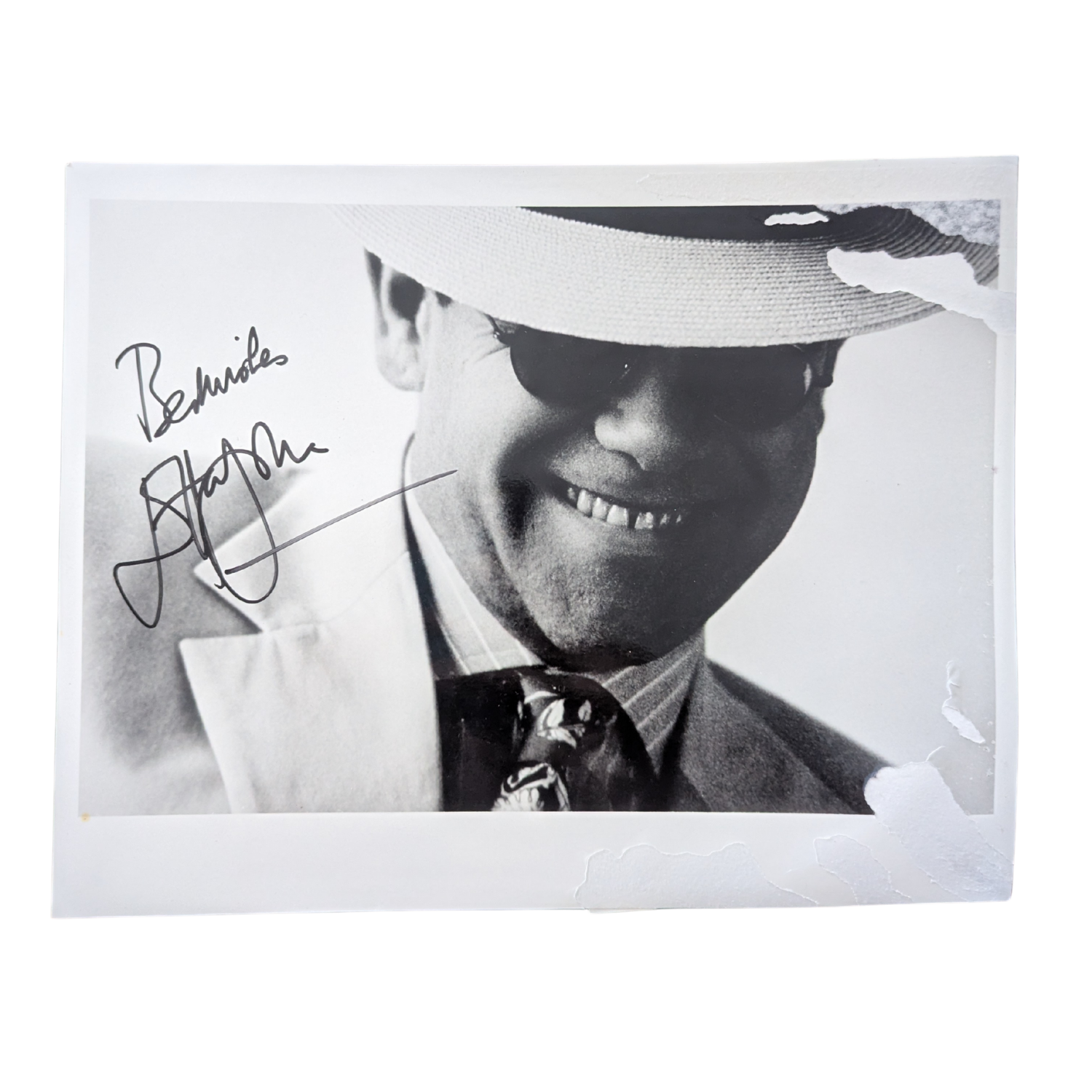 Elton John - Black & White Print Autographed [C]