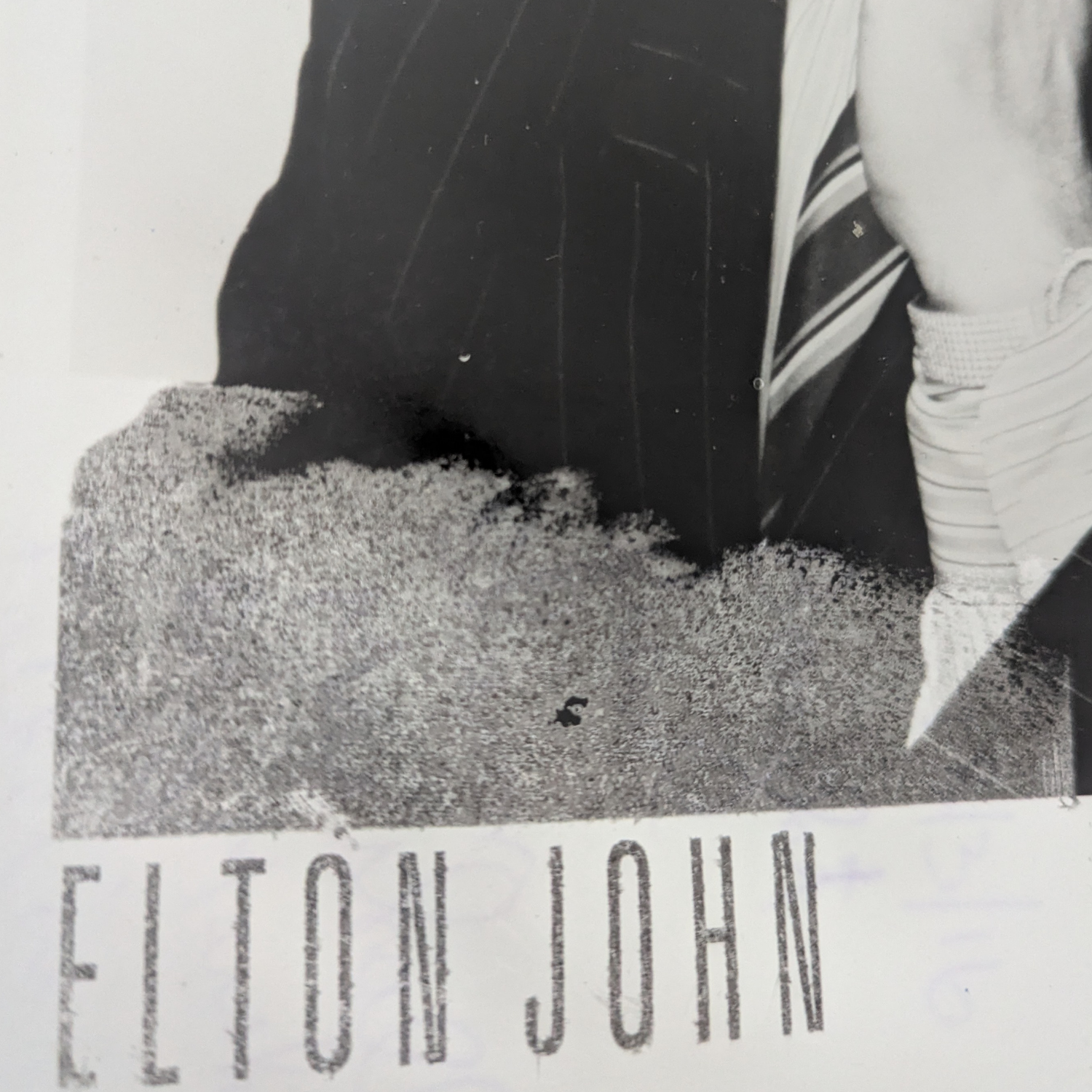 Elton John - Black & White Print Autographed [B]