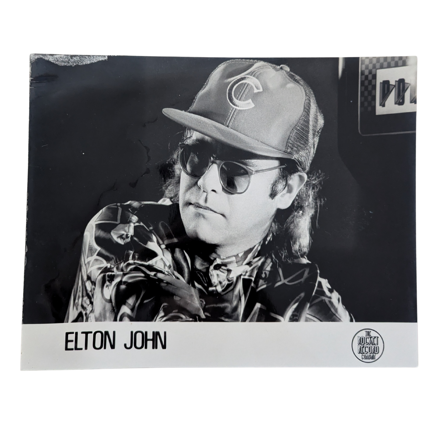 Elton John - Black & White Print Autographed [B]