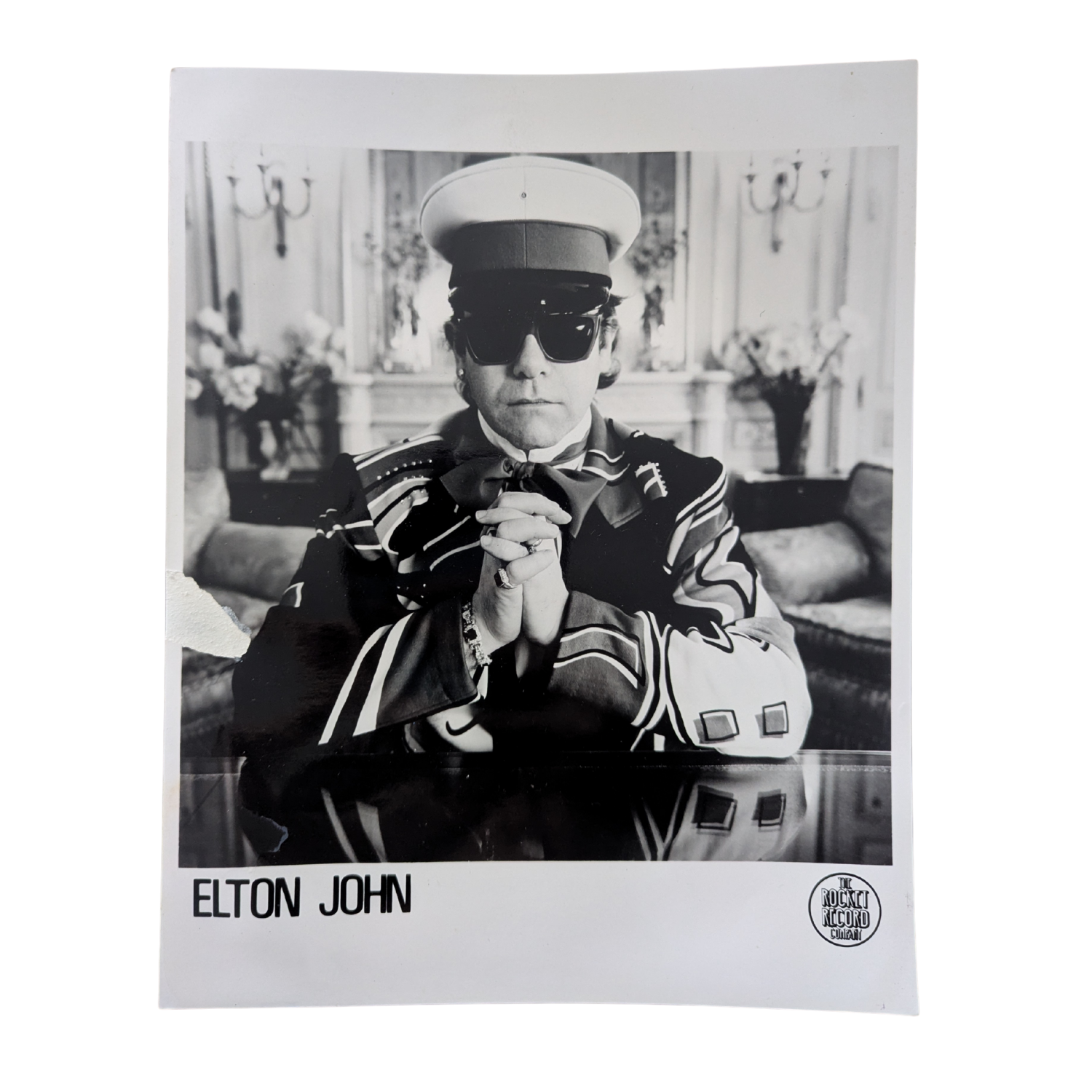 Elton John - Black & White Print Autographed [C]