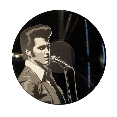 Vinyl Art - Elvis Presley Spray-Painted Vinyl (Design 2)