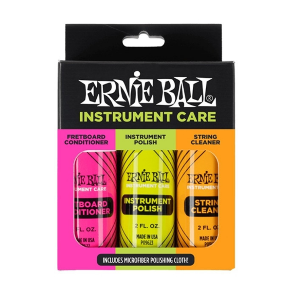 Ernie Ball - Instrument Care 3 Pack & Cloth