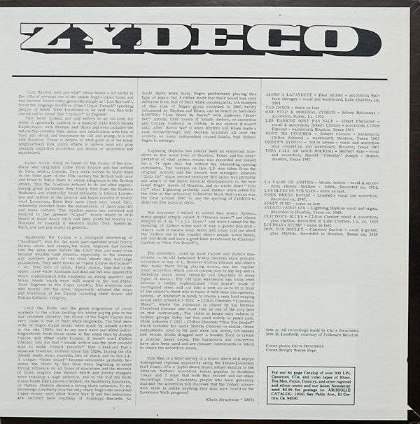 Various Artists - Zydeco Vinyl LP (Used)