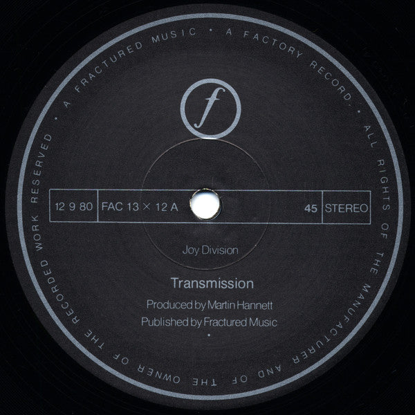 Joy Division - Transmission / Novelty 12" Vinyl Single (Used)