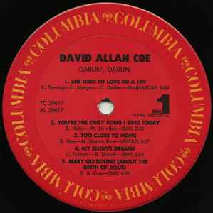 David Allan Coe - Darlin' Darlin' Vinyl LP (Used)