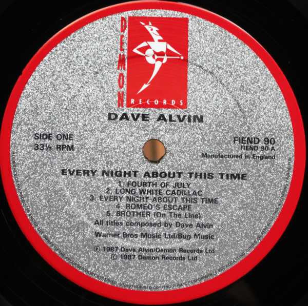 Dave Alvin - Every Night About This Time Vinyl LP (Used)