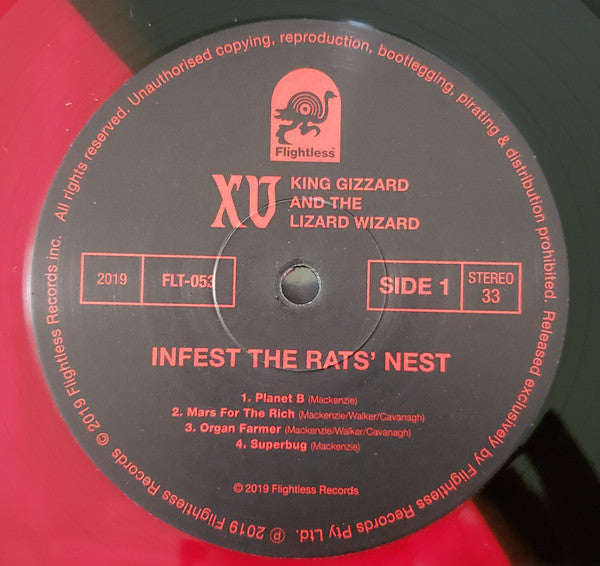 King Gizzard & The Lizard Wizard - Infest The Rats' Nest Black/Red Split Coloured Vinyl LP (Used)