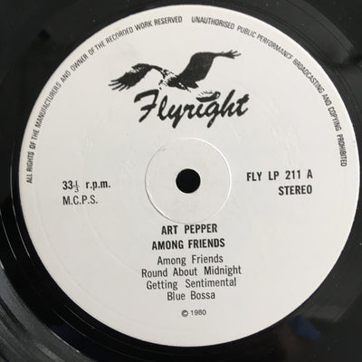 Art Pepper - Among Friends Vinyl LP (Used)