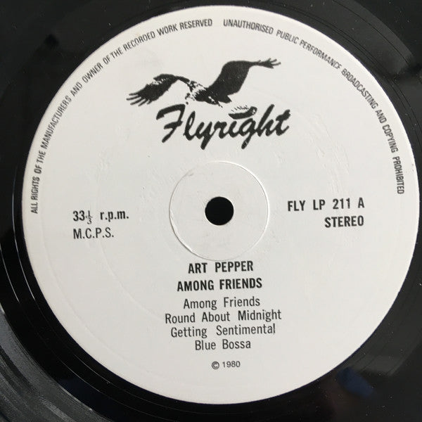 Art Pepper - Among Friends Vinyl LP (Used)