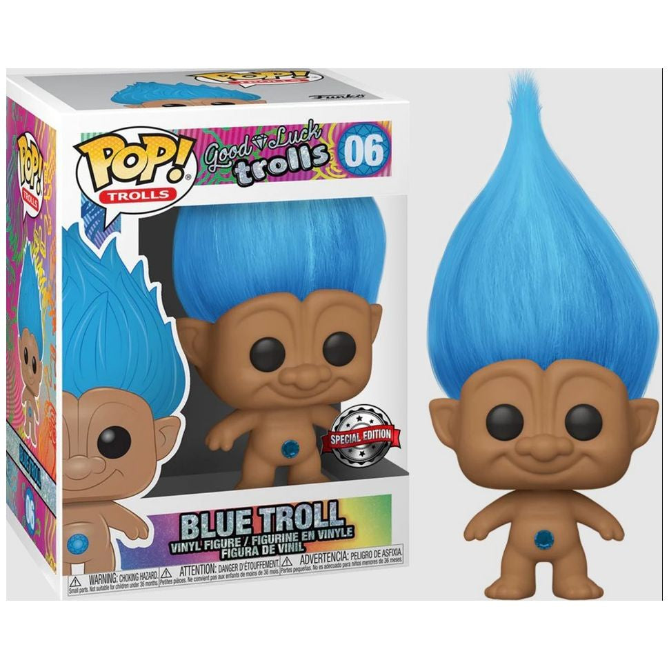 Trolls - Blue Troll with Hair US Exclusive Collectable Pop! Vinyl
