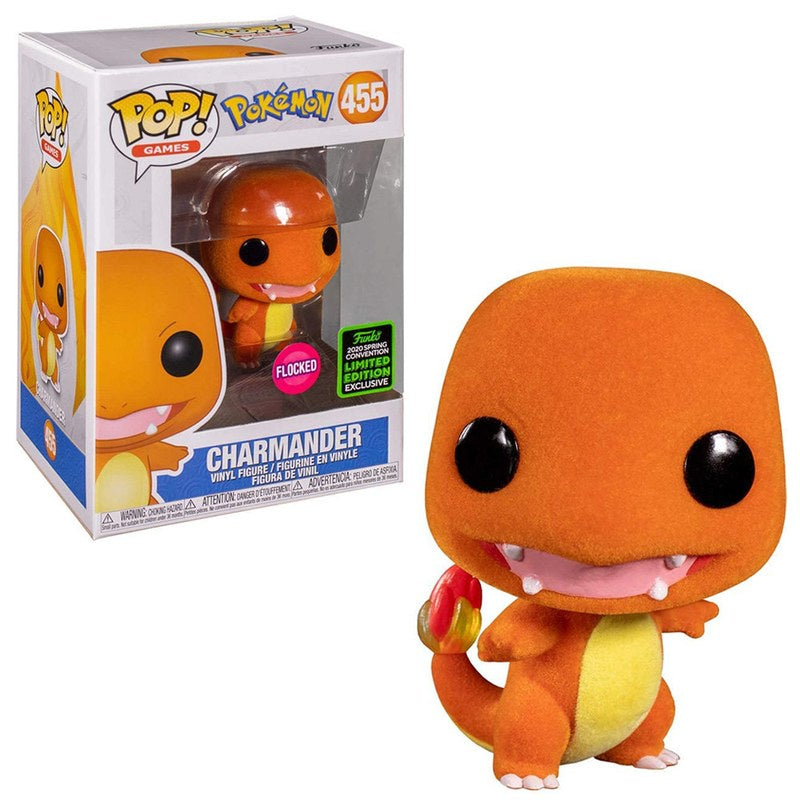 Pokemon - Charmander Flocked 2020 ECCC Collectable Pop! Vinyl #455 (Used)